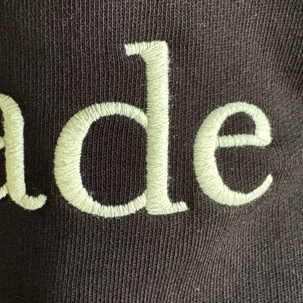 EUC Kate Spade Embroidered Logo Sweatshirt Black White Size Medium - Picture 4 of 7